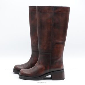 NEW Size 7 Women's Free People Dana Distressed Pull-On Leather Boots